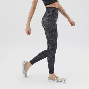 NEW Splits59 Black Animal Print Dual Waistband Airweight 7/8 Legging M